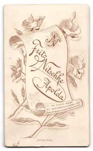 Fotografie Fritz Nitschke, Apolda, Porträt eines Herrn mit Schnurrbart