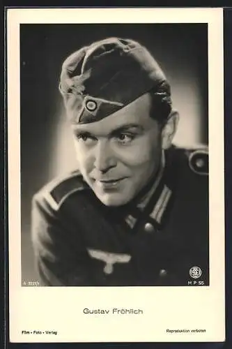 AK Schauspieler Gustav Fröhlich in Uniform