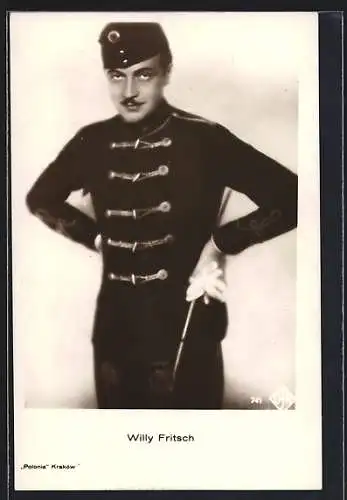 AK Schauspieler Willy Fritsch in Uniform