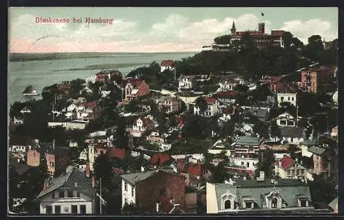 AK Blankenese bei Hamburg, Ortsansicht aus der Vogelschau