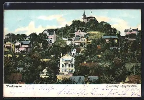 AK Hamburg-Blankenese, Süllberg von Krögers Hotel gesehen