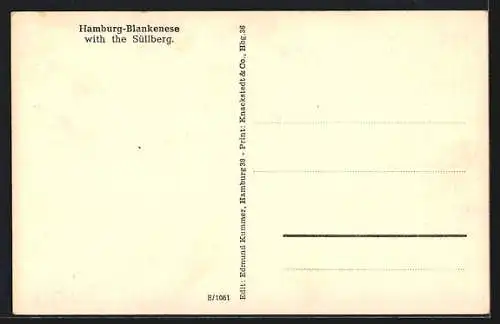 AK Hamburg-Blankenese, Ansicht mit dem Süllberg