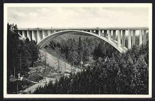 AK Reichsautobahn-Teufelstalbrücke bei Hermsdorf