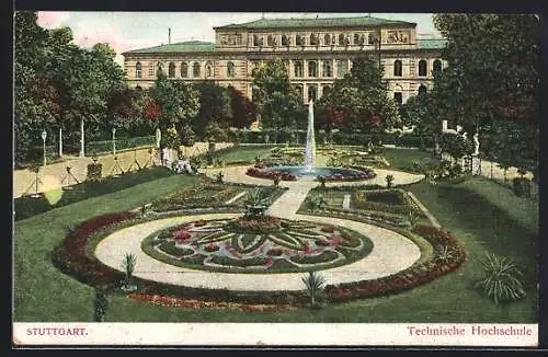 AK Stuttgart, Technische Hochschule mit Parkanlagen
