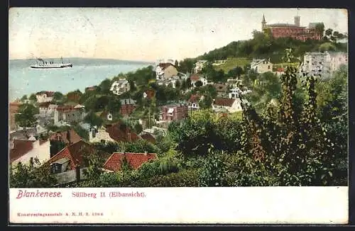 AK Hamburg-Blankenese, Elbansicht von Süllberg II