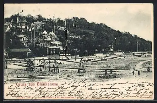 AK Hamburg-Blankenese, Strandpartie