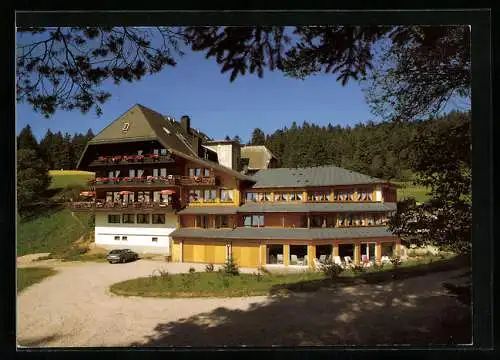 AK Hornberg-Niederwasser / Schwarzwald, Gasthof Schöne Aussicht H. Duffner aus der Vogelschau