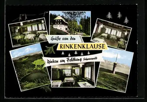 AK Rinken am Feldberg, Gasthof Rinkenklause H. Volk, Feldberg mit Turm