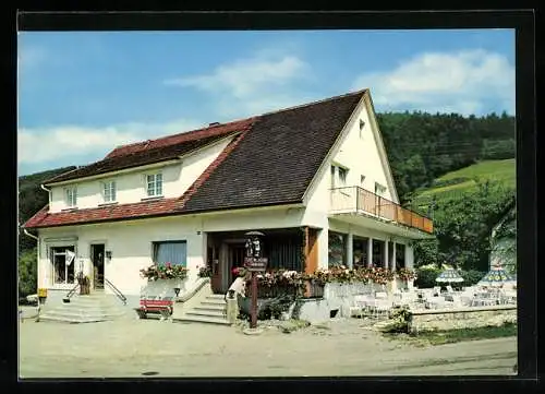 AK Oberglottertal /Schwarzwald, Cafe-Weinstube Glotterstüble J. Linder, mit Terrasse