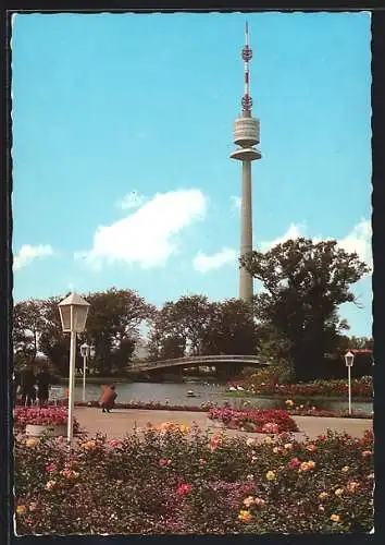 AK Wien, Donaupark mit Donauturm