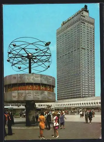 AK Berlin, Alexanderplatz mit Weltuhr