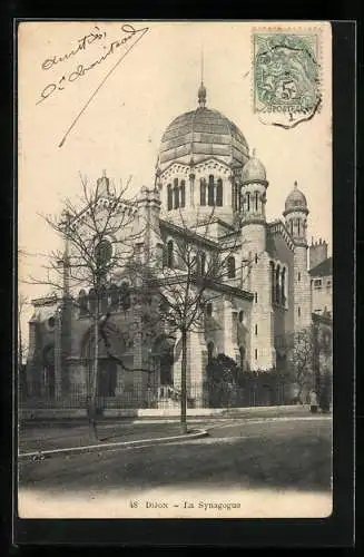 AK Dijon, La Synagogue, Blick auf die Synagoge