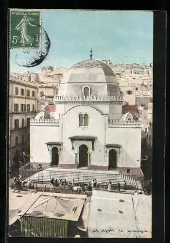 AK Alger, Ansicht der Synagoge