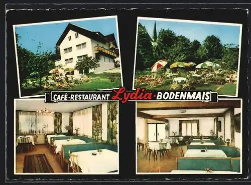 AK Bodenmais /Bayer. Wald, Café Restaurant Pension Haus Lydia, Bes. Lydia Bauer, Aussen- und Innenansichten