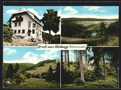 AK Urberg /Schwarzwald, Pension Sonnenhang mit Café, Bes. H. und U. Bergemann