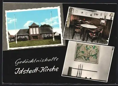 AK Idstedt, Gasthaus G. Petersen, Gedächtnishalle, Innenansichten