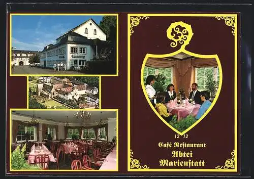 AK Marienstatt, Café-Restaurant Abtei Marienstatt v. Hendrik Takes, mit Innenansichten