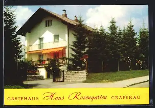 AK Grafenau /Bayer. Wald, Gästehaus Haus Rosengarten v. Th. Schedl, Arberweg 1