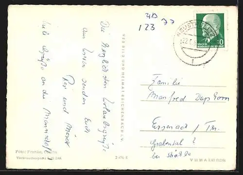 AK Userin, Segelboot, Fischerreusen