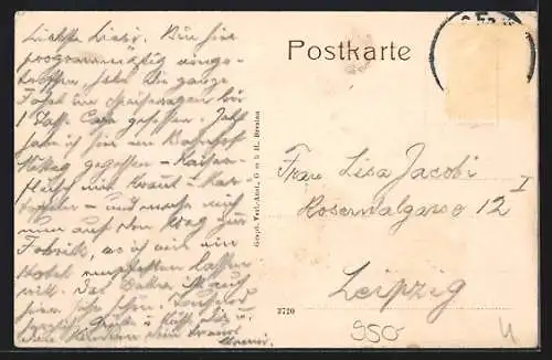 AK Hof i. B., Totalansicht von einer Anhöhe aus