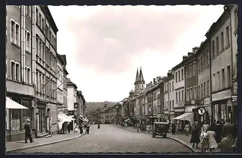 AK Hof a. d. S., Luidwigstrasse mit Blick auf Türme