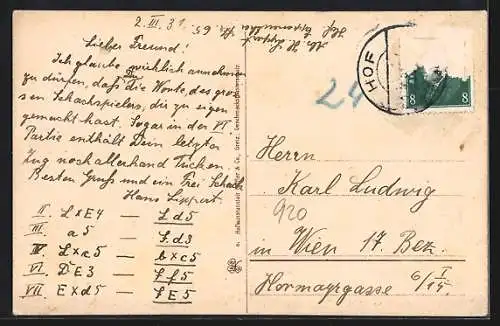 AK Hof i. B., Altstadt, Strassenpartie mit Kirche