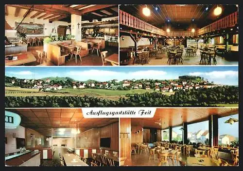 AK Dörsdorf / Saar, Ausflugsrestaurant Feit, Ortspanorama