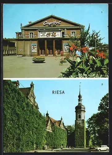 AK Riesa, Filmtheater Capitol und Rathaus