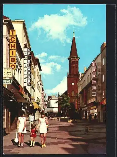 AK Bochum-Wattenscheid, Oststrasse und Friedenskirche