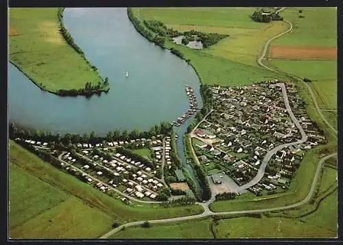 AK Hennstedt /Dithm., Campingplatz Horst a. d. Eider, Fliegeraufnahme