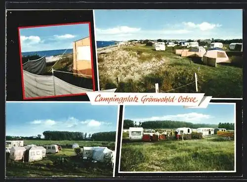 AK Krusendorf, Campingplatz Grönwohld, Blick auf die Ostsee