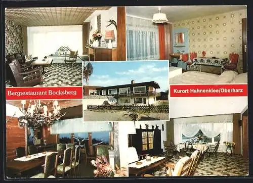 AK Hahnenklee /Oberharz, Bergrestaurant Blocksberg, Bes.Richard Moll, Innenansichten