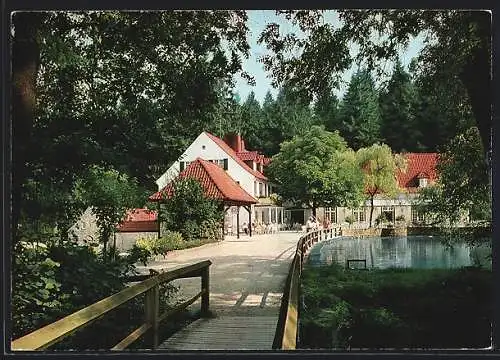 AK Leopoldstal i. L., Waldhotel und Pension Silbermühle, Bes. W. Stössel, Aussenansicht