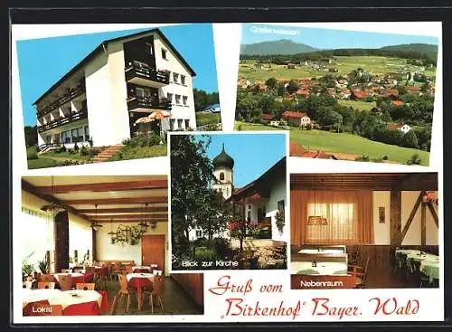 AK Grafenwiesen /Bayer. Wald, Café Pension Birkenhof, Bes. Fam. Gmach, Aussen- und Innenansichten