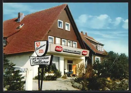 AK Clausthal-Zellerfeld, Café-Restaurant Bellevue, Spiegelthaler Strasse 22