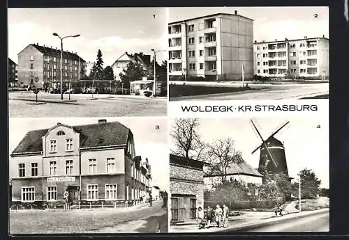 AK Woldegk, Markt, Neubauten, Hotel Ratskeller