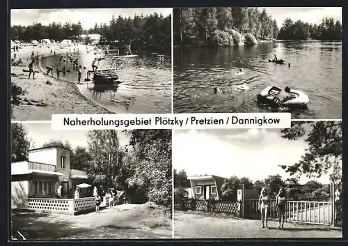 AK Plötzky, Badestelle am Plattensee und Grünen See