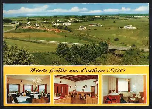 AK Losheim / Eifel, Panorama, Hotel-Pension Balter, Inneres