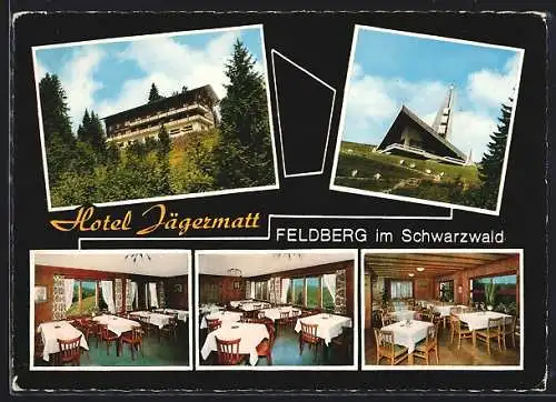 AK Feldberg im Schwarzwald, Hotel Jägermatt, Innenansicht vom Speiseraum