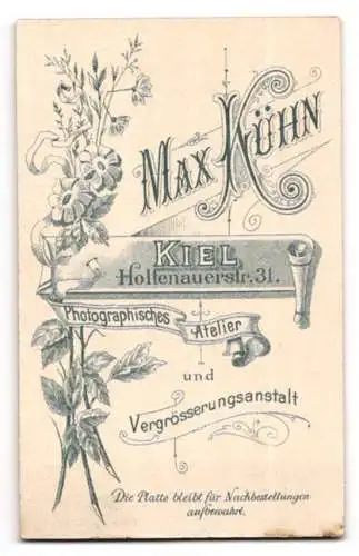 Fotografie Max Kühn, Kiel, Holtenauerstr. 31, Portrait eines eleganten Mannes