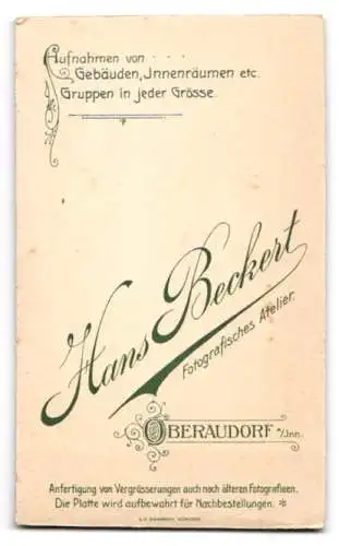 Fotografie H. Beckert, Oberaudorf am Inn, Erlesenes Porträt eines bärtigen Mannes