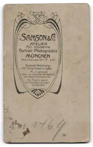 Fotografie Samson & Co., München, Neuhauserstr. 7, Porträt eines jungen Mannes