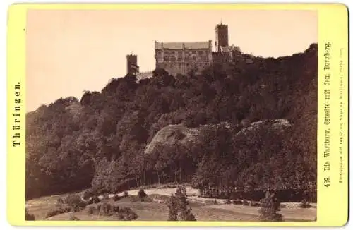 Fotografie Sophus Williams, Berlin, Ansicht Eisenach, Wartburg, Ostseite mit Burgberg 1888