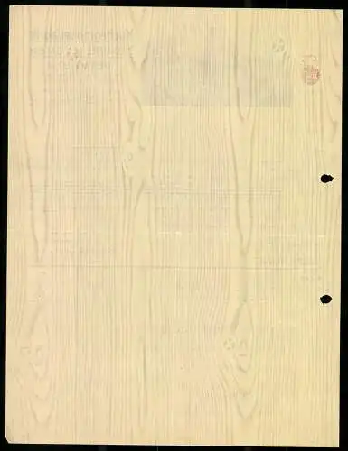 Rechnung Detmold 1930, Huxholl & Co. GmbH, Küchenmöbelfabrik, Das Fabrikgelände aus der Vogelschau