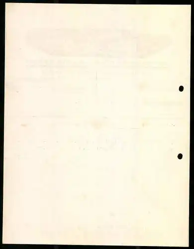 Rechnung Frankfurt a. M. 1930, L. & J. Steinberg AG, Papierwerk, Gesamtansicht der Betriebsanlage mit Einfahrtstor