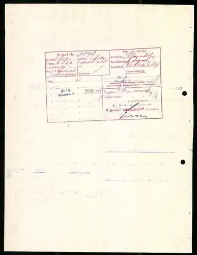 Rechnung Remscheid 1931, Böllinghaus & Cie., Walz- und Hammerwerke, Betriebsansicht mit Gleisanlage