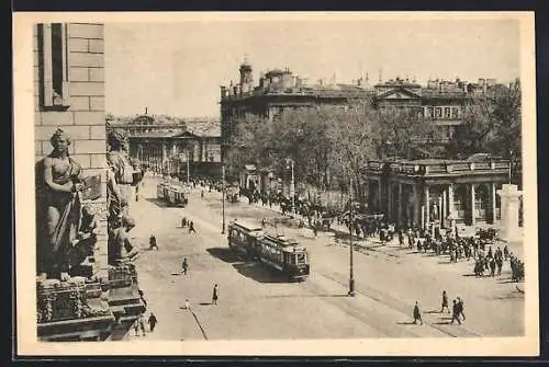 AK Léningrad, La perspective du 25 Octobre et le Palais Anitchkov, Strassenbahn