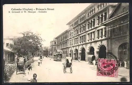 AK Colombo /Ceylon, Tramway on Princes`s Street