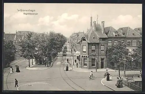 AK `s-Gravenhage, Regentesselaan, Strassenbahn