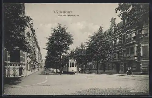 AK `s-Gravenhage, Jan van Nassaustraat, Strassenbahn